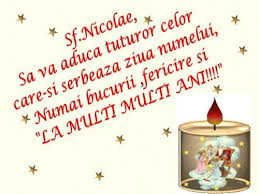Adauga un mesaj felicitarii la multi ani de sf nicolae din mesaje predefinite sau mesaje personale: La Multi Ani De Sfantul Nicolae Colegiul Consilierilor Juridici TimiÈ™