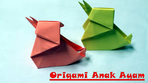 Menurut catatan sejarah, origami sendiri berasal dari bahasa jepang yang terdiri dari dua kata, yaitu ori dan kami. Cara Membuat Origami Anak Ayam Origami Chick Video Youtube
