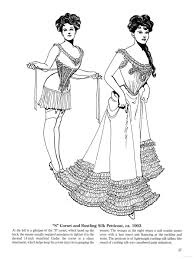 Hoop Skirts And Corsets Historical Fashion Coloring Pages 03 S Corset And Rustling Silk Petticoat Victorian Fashion Edwardian Corsets Edwardian Fashion