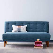 Rounded Retro Armless Sofa Retro Home Decor Armless Sofa Retro Curved Sofa