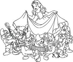 Snow white and the seven dwarfs color page. Coloring Pages Snow White Coloring And Drawing