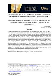 PDF) Revenge porn: análise do caso Neymar Jr Vs. Najila Trindade, o atleta  cometeu o crime do artigo 218-C, § 1º do código penal?