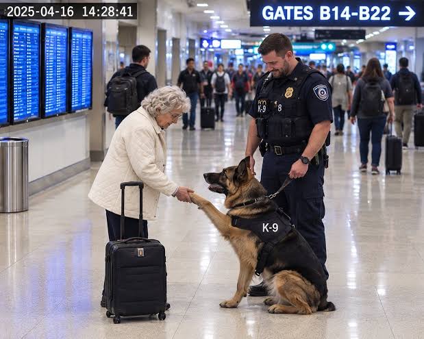 Airport security dog Nova detects passenger's medical emergency