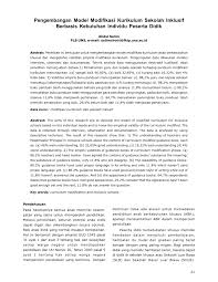Untuk itu rpp ipa kelas 7 perencanaan pembelajaran dirancang dalam bentuk silabus dan rpp yang mengacu pada standar isi. Pdf Pengembangan Model Modifikasi Kurikulum Sekolah Inklusif Berbasis Kebutuhan Individu Peserta Didik