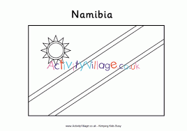 Although it does not border zimbabwe, less than 200 metres (660 feet) of the zambezi river separates the two. Namibia Flag Colouring Page