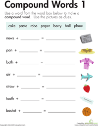 Word Addition Compound Words 1 Compound Words Compound Words Worksheets 2nd Grade Worksheets