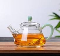 Jade Handle "Shi Piao" Glass Teapot for Tea