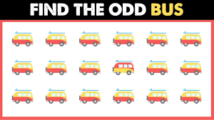 Bus Odd One Out Spot The Different Transport Emoji Find The Difference Find The Differences Games Brain Puzzles Emoji Puzzle