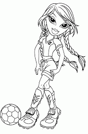 Maybe you would like to learn more about one of these? Bratz Jade Playing Football Coloring Pages Bratz Cartoon Coloring Home
