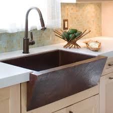 zuma copper farmhouse kitchen sink with