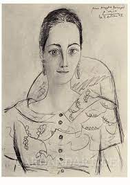 Picasso kubismus picasso porträts kugelschreiber zeichnung bildhauer grafiken kunstwerke kunstproduktion malerei zeichnungen. Pablo Picasso Portrait Angela Rosengart Postkarte Cardandart