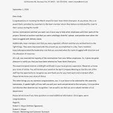 Maybe you would like to learn more about one of these? Sample Award Letter For Employees To Recognize Success