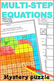 Fun Equations With Variables On Both Sides Activities Your Algebra 1 8th Grade And Midd Solving Equations Middle School Math Maths Activities Middle School