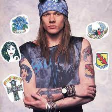 Custom made to order in any size you need! Axl Rose Temporary Tattoo Set Guns N Roses Tattoos Axl Etsy Axl Rose Guns N Roses Fancy Dress Axl Rose Costume