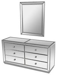 This bedroom set includes the bed, nightstand, and dresser mirror and is crafted from hardwood and select veneers. In Stock Jameson Silver Mirrored Bedroom Dresser And Mirror 2 Piece Set Transitional Dressers By Furniture Import Export Inc Houzz