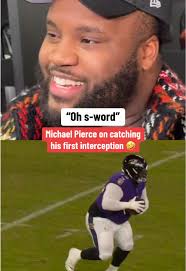 Michael Pierce Celebrates His First Interception