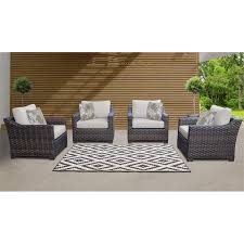 66 list list price $767.79 $ 767. Kathy Ireland River Brook 4 Piece Outdoor Wicker Patio Furniture Set 04g River 04g