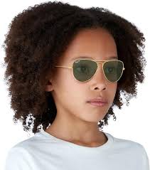 Ray-Ban Kids Unisex Polarized Green Lens Aviator Sunglasses