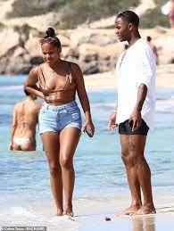 Their bond strengthened such that milian left her job in jd sports to reside with him in liverpool. Raheem Sterling Kicks Back In Ibiza With Fiancee Paige Milian Daily Mail Online