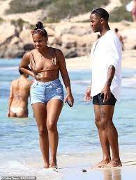 Paige milian is also a popular instagram star. Raheem Sterling Kicks Back In Ibiza With Fiancee Paige Milian Daily Mail Online