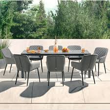 The best chairs for the fire pit are rattan designed with metal legs to hold them in place. Mykonos 215cm Rectangular Fire Pit Table 8 Chairs Mcdermott S House Furnishers