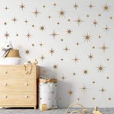 Sparkle Wall Decals Gold Star Decals Nursery Wall Decal Etsy In 2021 Nursery Wall Decals Stars Wall Decor Gold Wall Decals