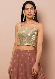 New spring styles and timeless classics to complement your most comfortable work from home outfits. Gold Crop Tops For Women Buy Gold Crop Top For Ladies Girls Online In India Indya