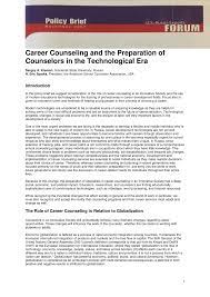 Research project apa format technology used in future career. Pdf Career Counseling And The Preparation Of Counselors In The Technological Era