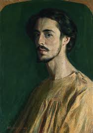 With the dark backgrounds and. Self Portrait In Pink By Domenico Baccarini 1903 Famous Self Portraits Self Portrait Portrait