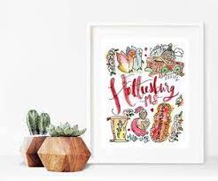 Hattiesburg Ms Print Art Print Gifts City Prints Hand Illustration