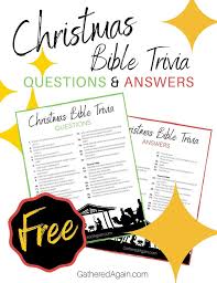 Print this quiz and the answers. 30 Christmas Bible Trivia Questions To Quiz Your Family Christmas Bible Christmas Bible Trivia Christmas Trivia For Kids