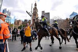 The occupation began on 15 october 2011 outside the reserve bank of australia in martin place. Thousands Protest Coronavirus Lockdown In Sydney Several Arrested Arab News Pk