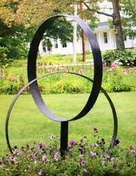 John Michael S Family Home In Maine Garden Art Metal Garden Art Garden Art Sculptures
