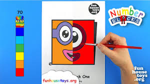 Numberblocks Face Painting Numberblocks One And Two Fun House Toys Free Coloring Pages Youtube