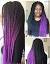Box Braids With Blue Tips