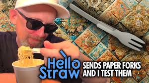 Hello Straw Sends Paper Forks & I Test Them - THE RAMEN RATER