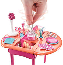 The perfect table for the perfect thanksgiving. Barbie Basic Furniture Dinner To Dessert Dining Room Play Set Walmart Com Walmart Com