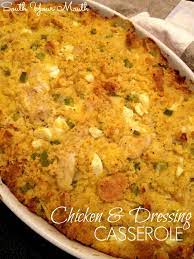 South Your Mouth Chicken And Dressing Casserole Chicken And Dressing Casserole Recipes Main Dish Recipes