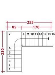Encombrement D Un Escalier En L Avec Palier Intermediaire Projeto De Escada Escadas Para Espacos Pequenos Escada De Alvenaria