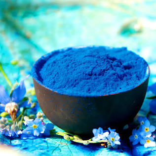 Pure phycocyanin extract derived from spirulina algae, AI generated