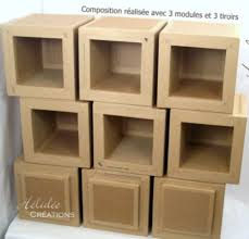 Patron De Meuble En Carton Etagere En Carton Rangement Carton Casier Rangement