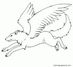 Wolf coloring page for preschoolers having origins in hungarian, german and russian folklores, the winged wolf is a version of the wolf that has wings. Winged Wolf Free Coloring Pages Wolf With Wings Coloring Pages Coloring Pages For Kids And Adults