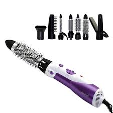 Kemei 7 In 1 Electric Hair Comb Rotating Hair Dryer Brush Blow Hair Curler Wand Rollers Straightener Salo Rotating Hair Dryer Hair Dryer Brush Hair Curler Wand