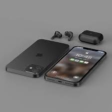 Techoglaze Posted On Instagram Iphone 12 Ios 14 Concept With Airpods In Deep Black Color Do You Guys Love It Hit Lik Iphone Apple Products Apple Iphone