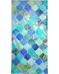 This range of towels from homescapes is basically intended for an everyday luxury. Cobalt Moroccan Tile Pattern Bath Towel Juniqe