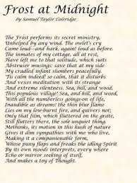 Poem Frost At Midnight By Samuel Taylor Coleridge Poems Samuel Taylor Coleridge Romantic Poets