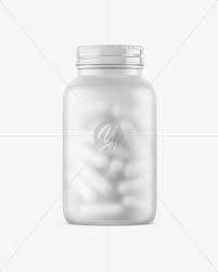Download Frosted Glass Bottle With White Pills Mockup Psd Psd Template Free Mockup Free Psd Glass Bottles