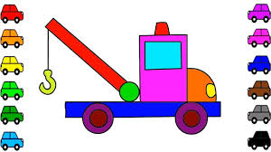 Colors Crane Truck Coloring Pages Coloring And Drawing Learn Colors Fo Truck Coloring Pages Coloring Pages Learning Colors