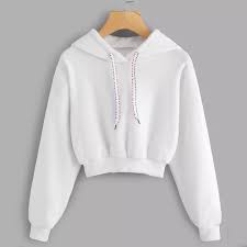 Ishowtienda Women Hoodies Solid Sweatshirt Casual Faux Fur Drawstring Geekbuyig Casual Faux Fur Cropped Hoodie Hoodies Womens