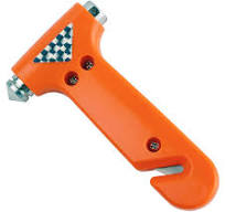 3-in-1 Compact 5" Emergency Window Punch, Hammer & Seat Belt Cutter